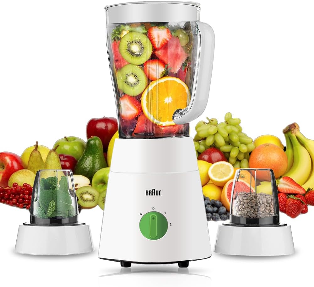 Braun Blender With Plastic Jar (500W, 2 Mills) Braun Blender With Plastic Jar (500W, 2 Mills)